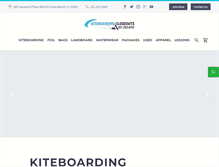 Tablet Screenshot of kiteboardingcloseouts.com